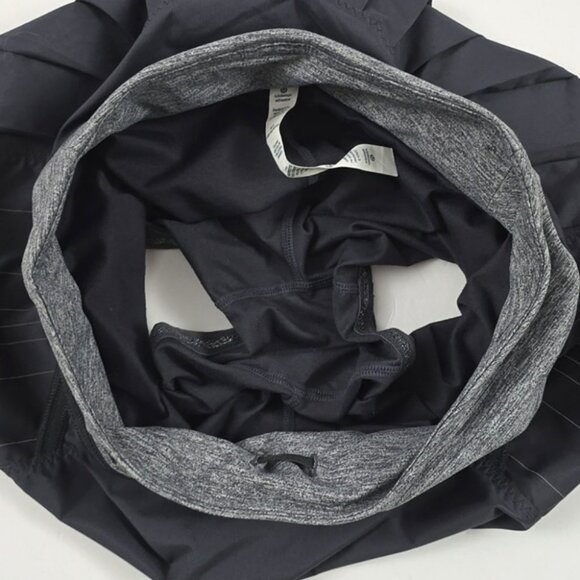 Lululemon Pace Setter Skort Skirt Coal Grey Wee Stripes Pleated Stretch Size 4 - Picture 9 of 14